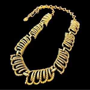 Vintage Coro Open Work Links in Gold Tone, signed